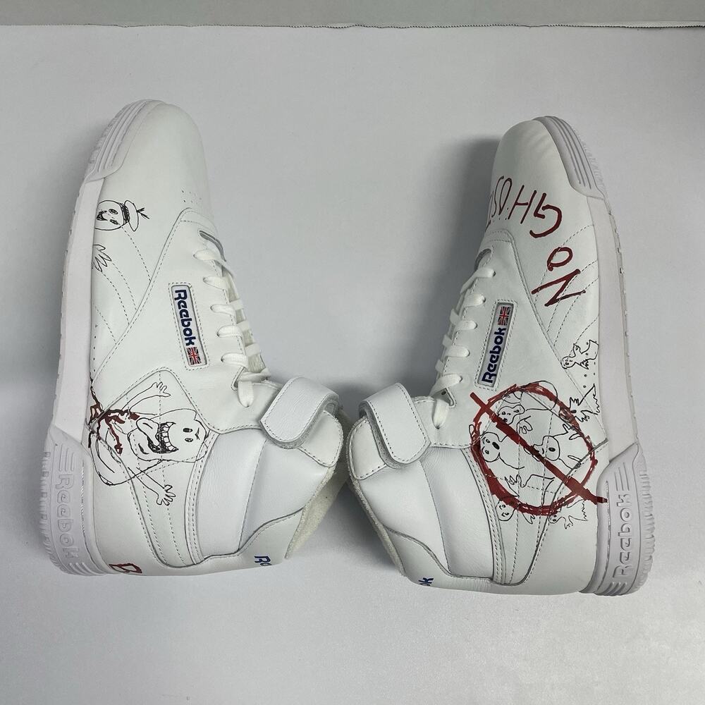 Reebok Ex-O-Fit Clean High SZ 11 White Bait Stranger Things Ghostbusters CN3570 - Picture 7 of 9